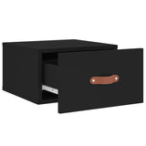 ZNTS Wall-mounted Bedside Cabinets 2 pcs Black 35x35x20 cm 829775