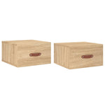 ZNTS Wall-mounted Bedside Cabinets 2 pcs Sonoma Oak 35x35x20 cm 829779
