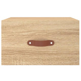 ZNTS Wall-mounted Bedside Cabinets 2 pcs Sonoma Oak 35x35x20 cm 829779