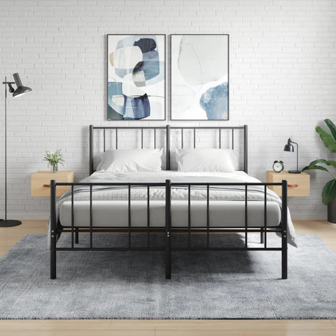 ZNTS Wall-mounted Bedside Cabinets 2 pcs Sonoma Oak 35x35x20 cm 829779