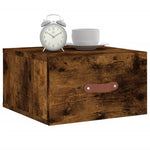 ZNTS Wall-mounted Bedside Cabinets 2 pcs Smoked Oak 35x35x20 cm 829783