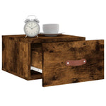 ZNTS Wall-mounted Bedside Cabinets 2 pcs Smoked Oak 35x35x20 cm 829783
