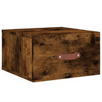 ZNTS Wall-mounted Bedside Cabinets 2 pcs Smoked Oak 35x35x20 cm 829783