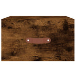 ZNTS Wall-mounted Bedside Cabinets 2 pcs Smoked Oak 35x35x20 cm 829783