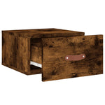 ZNTS Wall-mounted Bedside Cabinets 2 pcs Smoked Oak 35x35x20 cm 829783