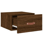 ZNTS Wall-mounted Bedside Cabinets 2 pcs Brown Oak 35x35x20 cm 829787