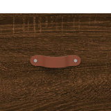 ZNTS Wall-mounted Bedside Cabinets 2 pcs Brown Oak 35x35x20 cm 829787