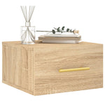 ZNTS Wall-mounted Bedside Cabinets 2 pcs Sonoma Oak 35x35x20 cm 829795