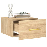 ZNTS Wall-mounted Bedside Cabinets 2 pcs Sonoma Oak 35x35x20 cm 829795