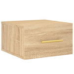 ZNTS Wall-mounted Bedside Cabinets 2 pcs Sonoma Oak 35x35x20 cm 829795