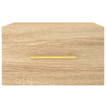 ZNTS Wall-mounted Bedside Cabinets 2 pcs Sonoma Oak 35x35x20 cm 829795