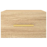 ZNTS Wall-mounted Bedside Cabinets 2 pcs Sonoma Oak 35x35x20 cm 829795