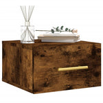 ZNTS Wall-mounted Bedside Cabinets 2 pcs Smoked Oak 35x35x20 cm 829799