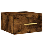 ZNTS Wall-mounted Bedside Cabinets 2 pcs Smoked Oak 35x35x20 cm 829799