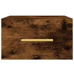 ZNTS Wall-mounted Bedside Cabinets 2 pcs Smoked Oak 35x35x20 cm 829799