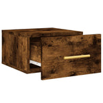 ZNTS Wall-mounted Bedside Cabinets 2 pcs Smoked Oak 35x35x20 cm 829799