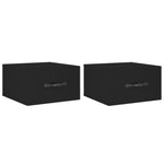 ZNTS Wall-mounted Bedside Cabinets 2 pcs Black 35x35x20 cm 829807