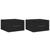 ZNTS Wall-mounted Bedside Cabinets 2 pcs Black 35x35x20 cm 829807