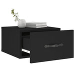 ZNTS Wall-mounted Bedside Cabinets 2 pcs Black 35x35x20 cm 829807