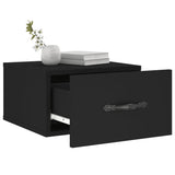 ZNTS Wall-mounted Bedside Cabinets 2 pcs Black 35x35x20 cm 829807