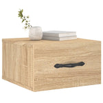 ZNTS Wall-mounted Bedside Cabinets 2 pcs Sonoma Oak 35x35x20 cm 829811