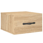 ZNTS Wall-mounted Bedside Cabinets 2 pcs Sonoma Oak 35x35x20 cm 829811