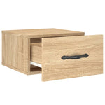 ZNTS Wall-mounted Bedside Cabinets 2 pcs Sonoma Oak 35x35x20 cm 829811
