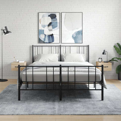 ZNTS Wall-mounted Bedside Cabinets 2 pcs Sonoma Oak 35x35x20 cm 829811