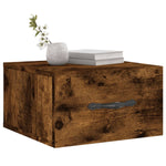 ZNTS Wall-mounted Bedside Cabinets 2 pcs Smoked Oak 35x35x20 cm 829815