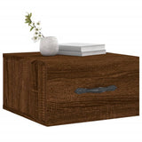 ZNTS Wall-mounted Bedside Cabinets 2 pcs Brown Oak 35x35x20 cm 829819