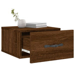 ZNTS Wall-mounted Bedside Cabinets 2 pcs Brown Oak 35x35x20 cm 829819