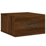 ZNTS Wall-mounted Bedside Cabinets 2 pcs Brown Oak 35x35x20 cm 829819