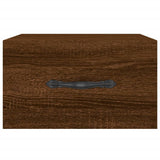 ZNTS Wall-mounted Bedside Cabinets 2 pcs Brown Oak 35x35x20 cm 829819