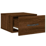 ZNTS Wall-mounted Bedside Cabinets 2 pcs Brown Oak 35x35x20 cm 829819