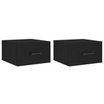 ZNTS Wall-mounted Bedside Cabinets 2 pcs Black 35x35x20 cm 829823