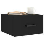 ZNTS Wall-mounted Bedside Cabinets 2 pcs Black 35x35x20 cm 829823