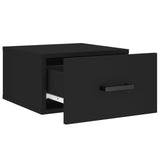ZNTS Wall-mounted Bedside Cabinets 2 pcs Black 35x35x20 cm 829823