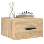 ZNTS Wall-mounted Bedside Cabinets 2 pcs Sonoma Oak 35x35x20 cm 829843