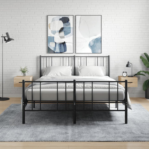 ZNTS Wall-mounted Bedside Cabinets 2 pcs Sonoma Oak 35x35x20 cm 829843
