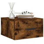 ZNTS Wall-mounted Bedside Cabinets 2 pcs Smoked Oak 35x35x20 cm 829847