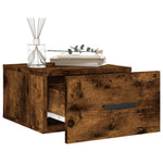 ZNTS Wall-mounted Bedside Cabinets 2 pcs Smoked Oak 35x35x20 cm 829847
