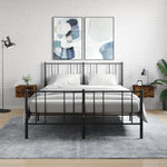 ZNTS Wall-mounted Bedside Cabinets 2 pcs Smoked Oak 35x35x20 cm 829847