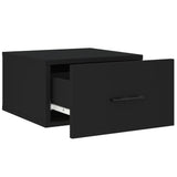 ZNTS Wall-mounted Bedside Cabinets 2 pcs Black 35x35x20 cm 829855