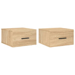 ZNTS Wall-mounted Bedside Cabinets 2 pcs Sonoma Oak 35x35x20 cm 829859