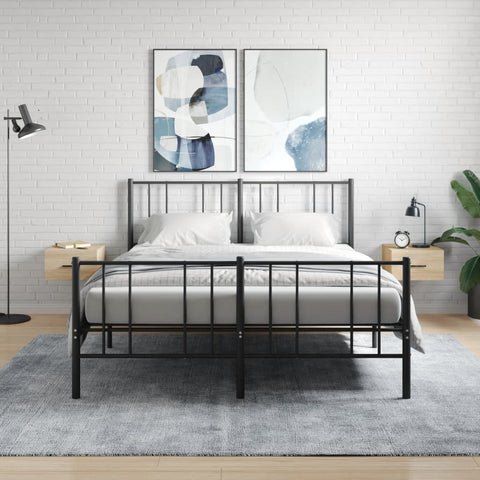 ZNTS Wall-mounted Bedside Cabinets 2 pcs Sonoma Oak 35x35x20 cm 829859