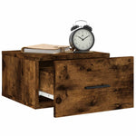 ZNTS Wall-mounted Bedside Cabinets 2 pcs Smoked Oak 35x35x20 cm 829863