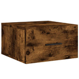ZNTS Wall-mounted Bedside Cabinets 2 pcs Smoked Oak 35x35x20 cm 829863