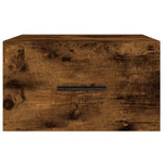 ZNTS Wall-mounted Bedside Cabinets 2 pcs Smoked Oak 35x35x20 cm 829863