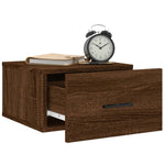 ZNTS Wall-mounted Bedside Cabinets 2 pcs Brown Oak 35x35x20 cm 829867