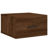 ZNTS Wall-mounted Bedside Cabinets 2 pcs Brown Oak 35x35x20 cm 829867